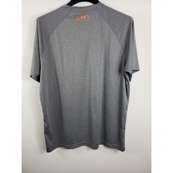 Under Armour Mens  Lg Loose Heat Gear T Shirt Gray Activewear Gym short sleeve - Picture 6 of 8
